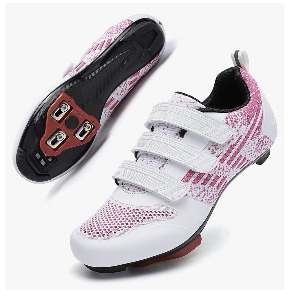 KYEDOO Unisex Toad Bike Cycling Shoes Pink White Women’s 9/Men’s 7 NEW